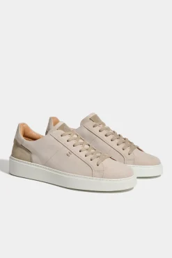 Baskets beiges en nubuck - Made in Italy