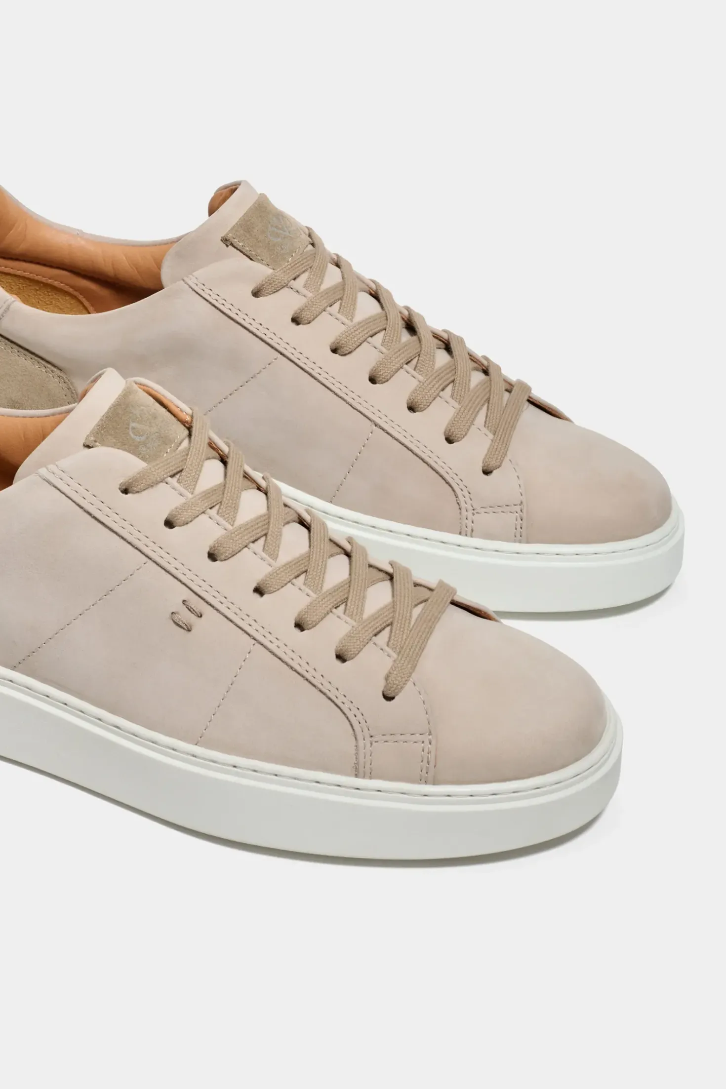 Baskets beiges en nubuck - Made in Italy