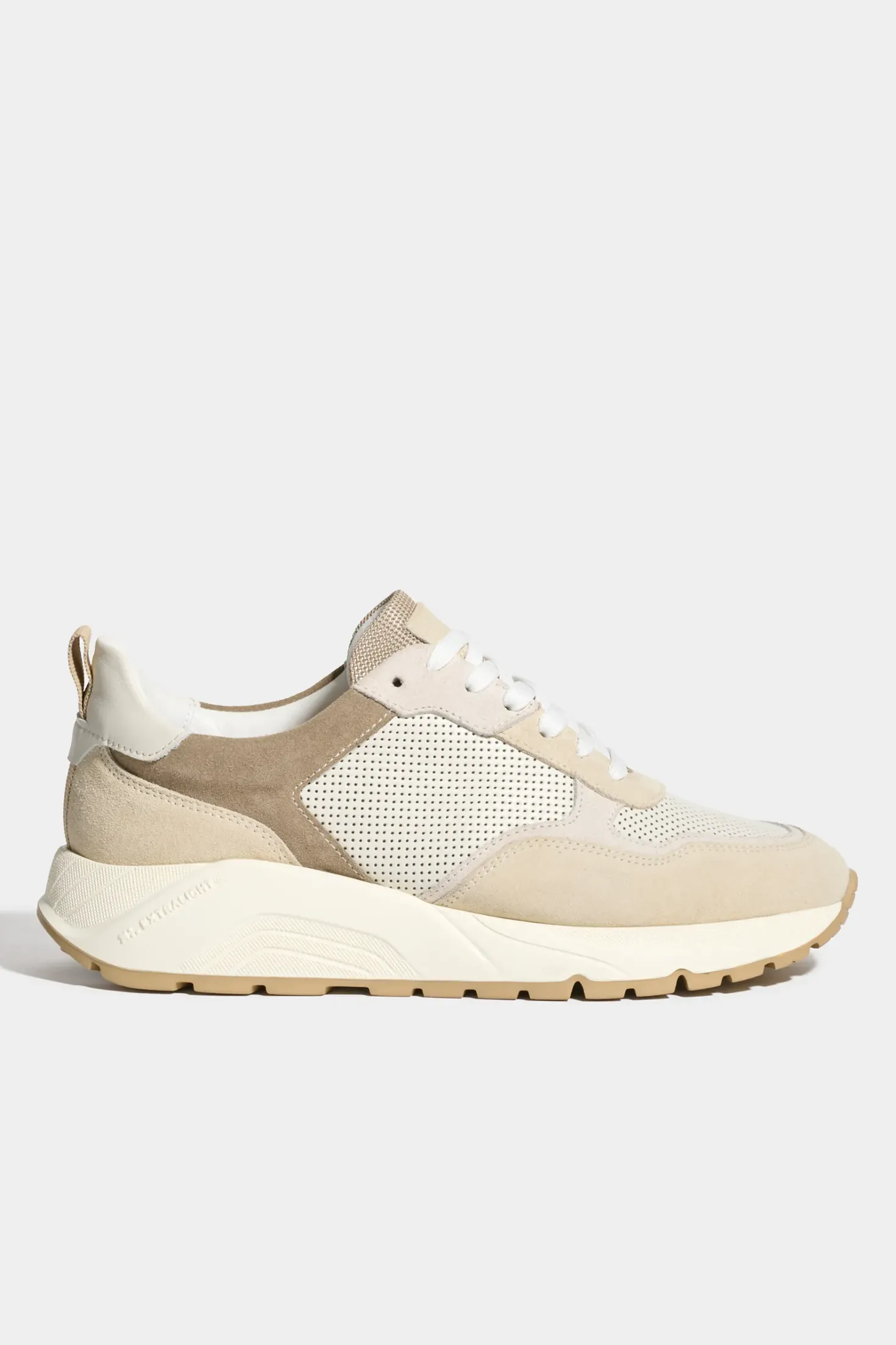 Baskets running beiges et blanches - Made in Italy