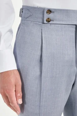 Bleu clair Soragna pantalon - Made in Italy