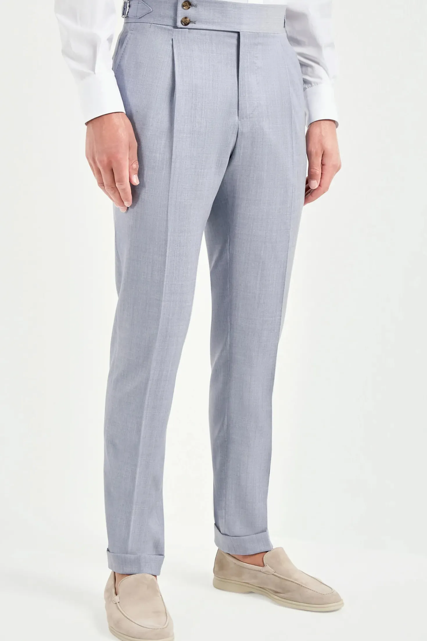Bleu clair Soragna pantalon - Made in Italy
