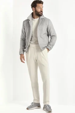 Blouson bomber gris clair - Made in Italy