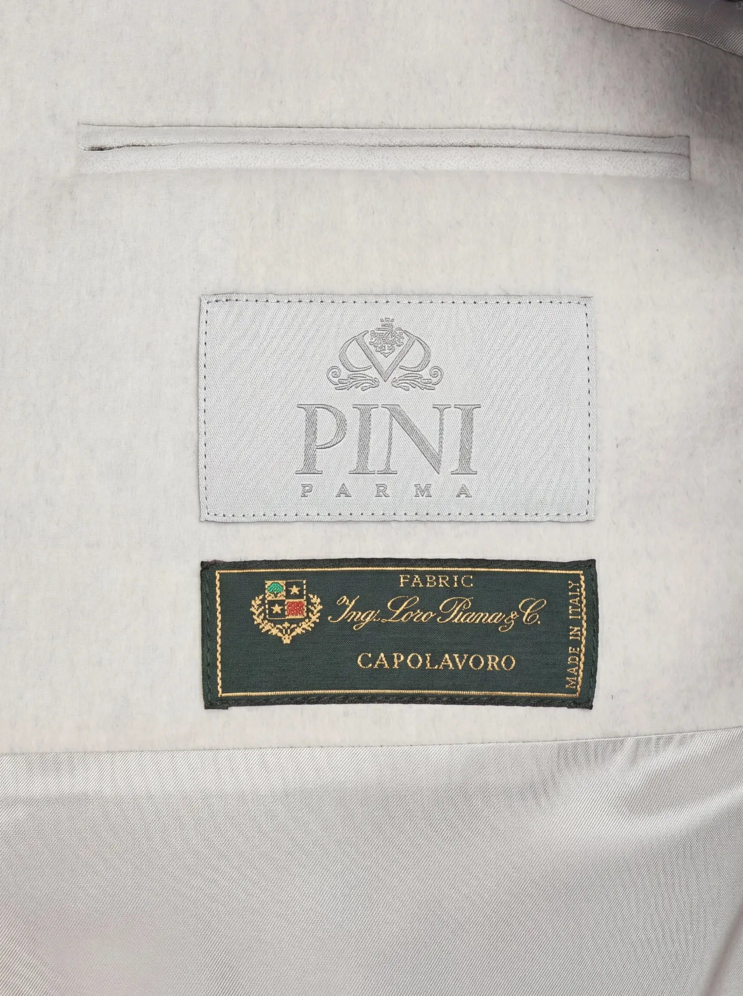 Bomber Blanc cassé à col en vison - Made in Italy