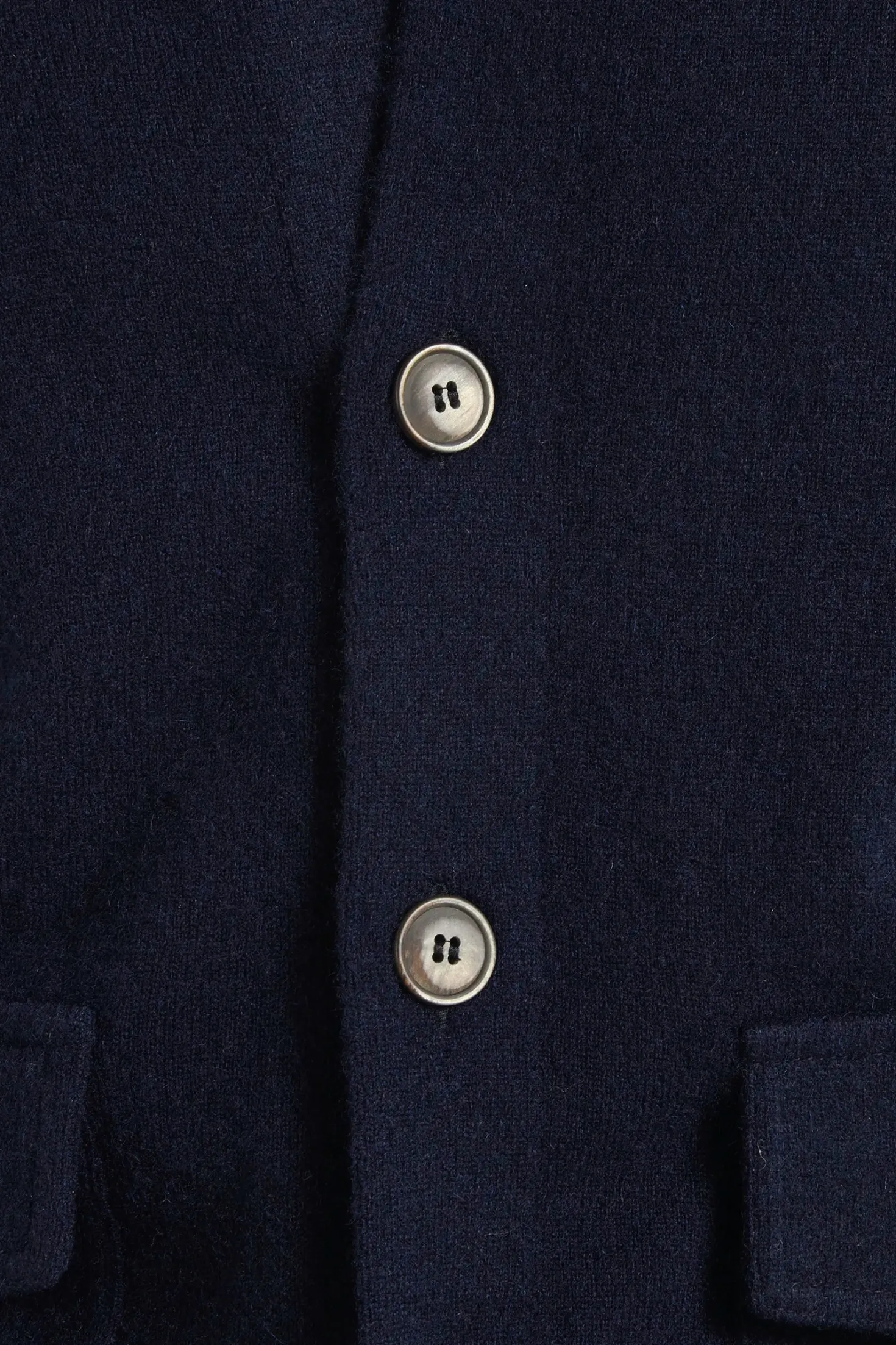 Bomber en maille de cachemire bleu – Made in Italy