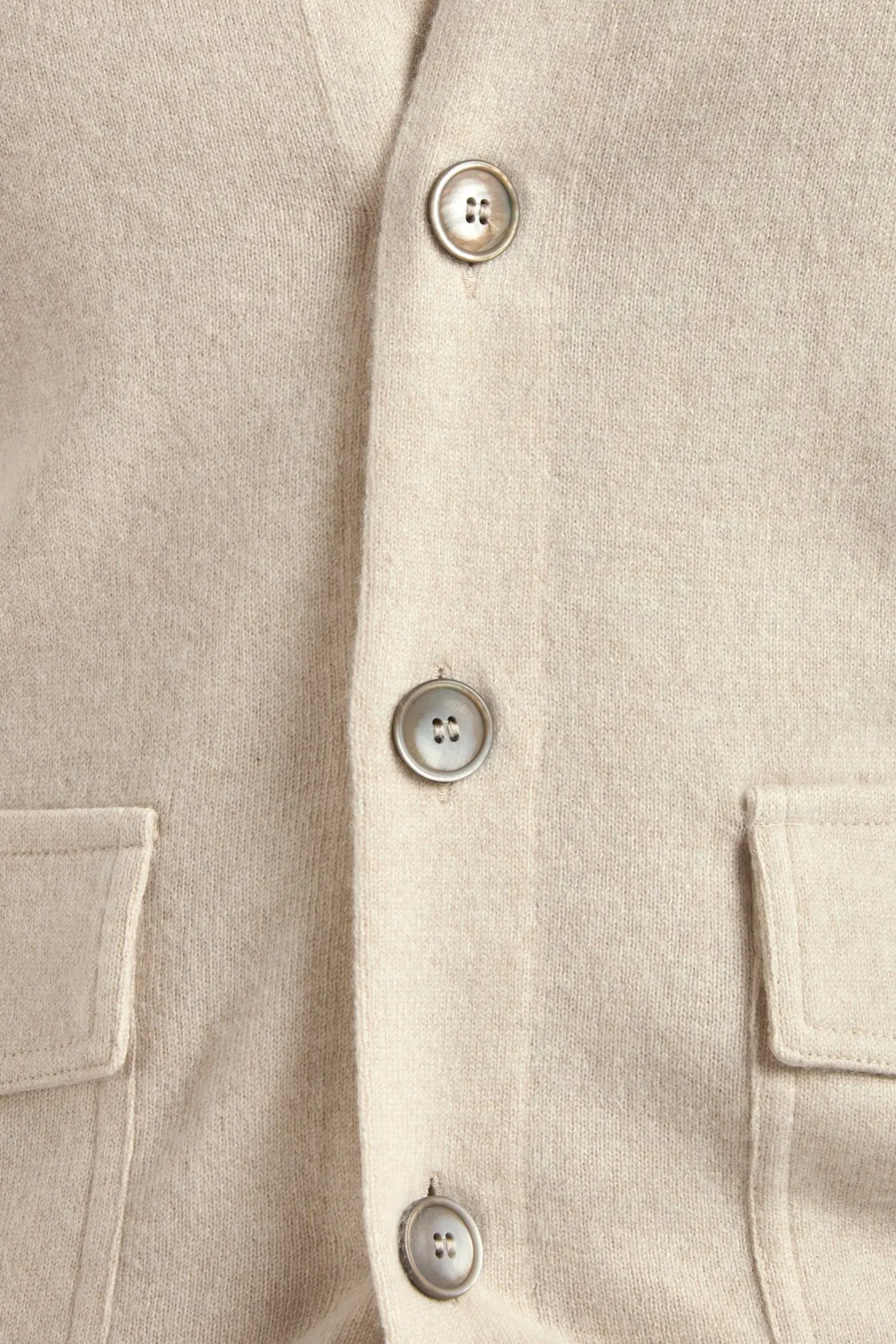 Bomber en maille de cachemire Stone – Made in Italy
