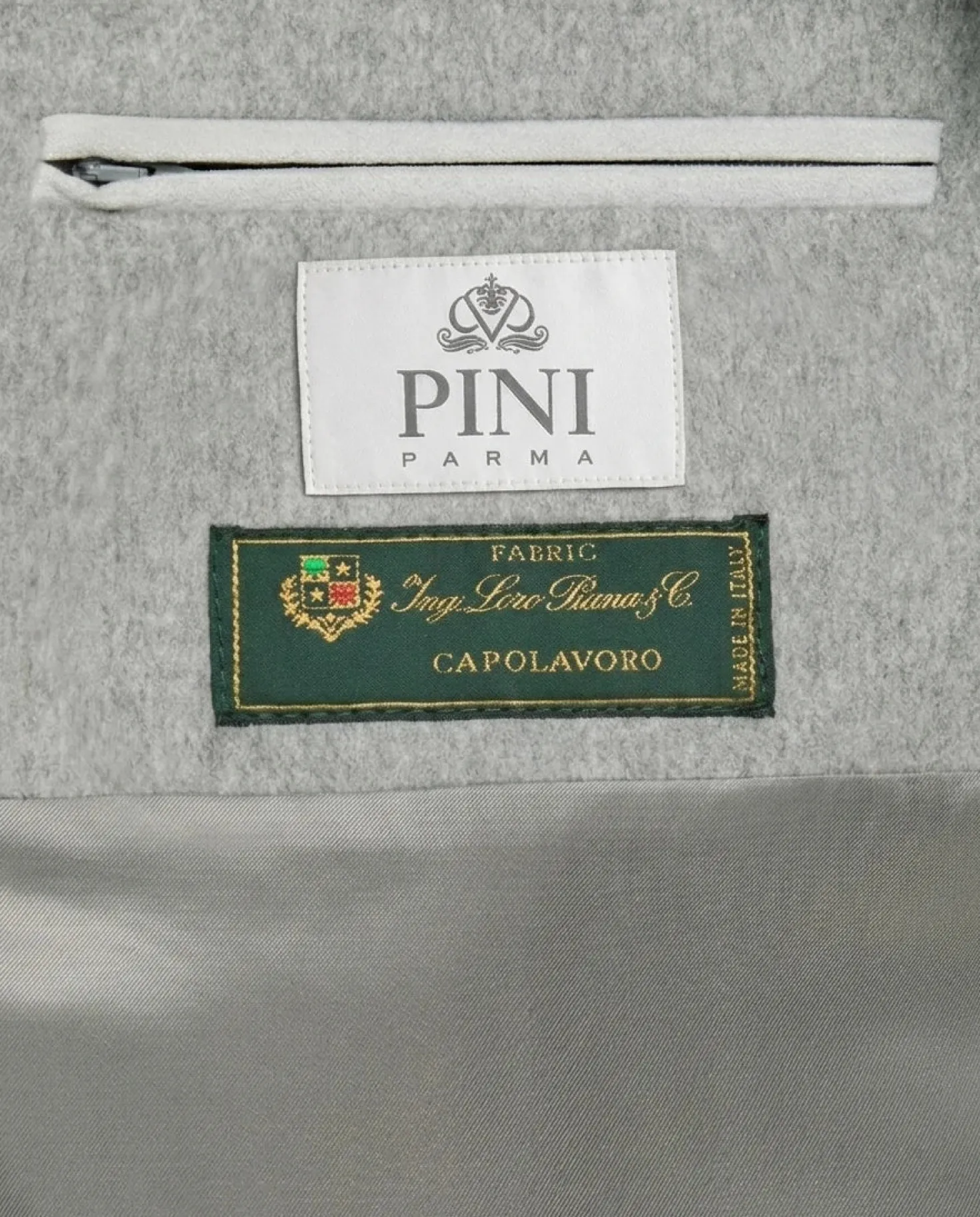 Bomber gris à col en vison - Made in Italy