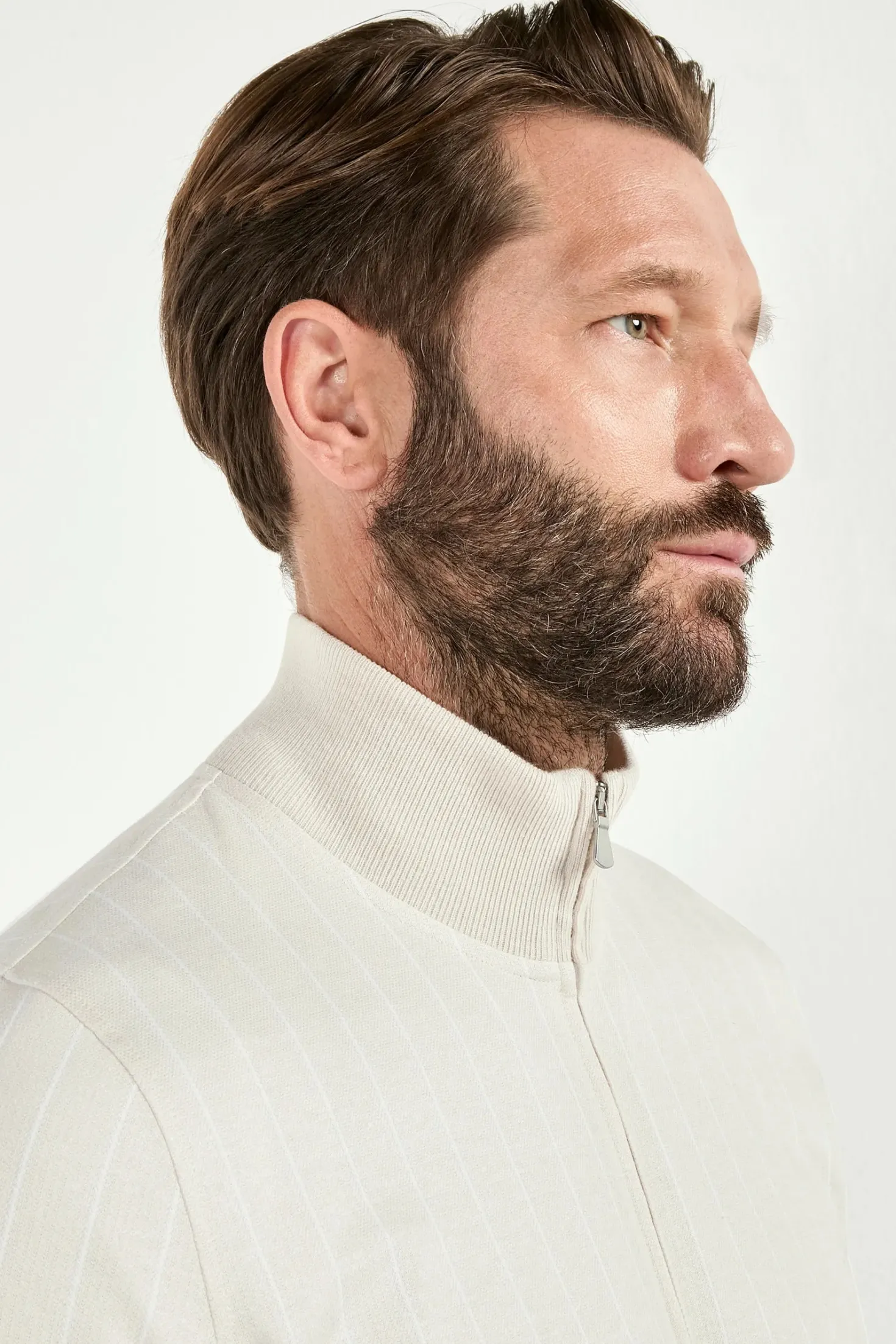 Bomber sable en jersey rayé - Made in Italy