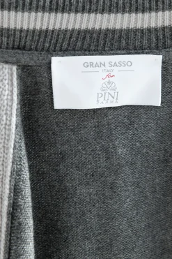 Bomber universitaire en maille gris - Made in Italy