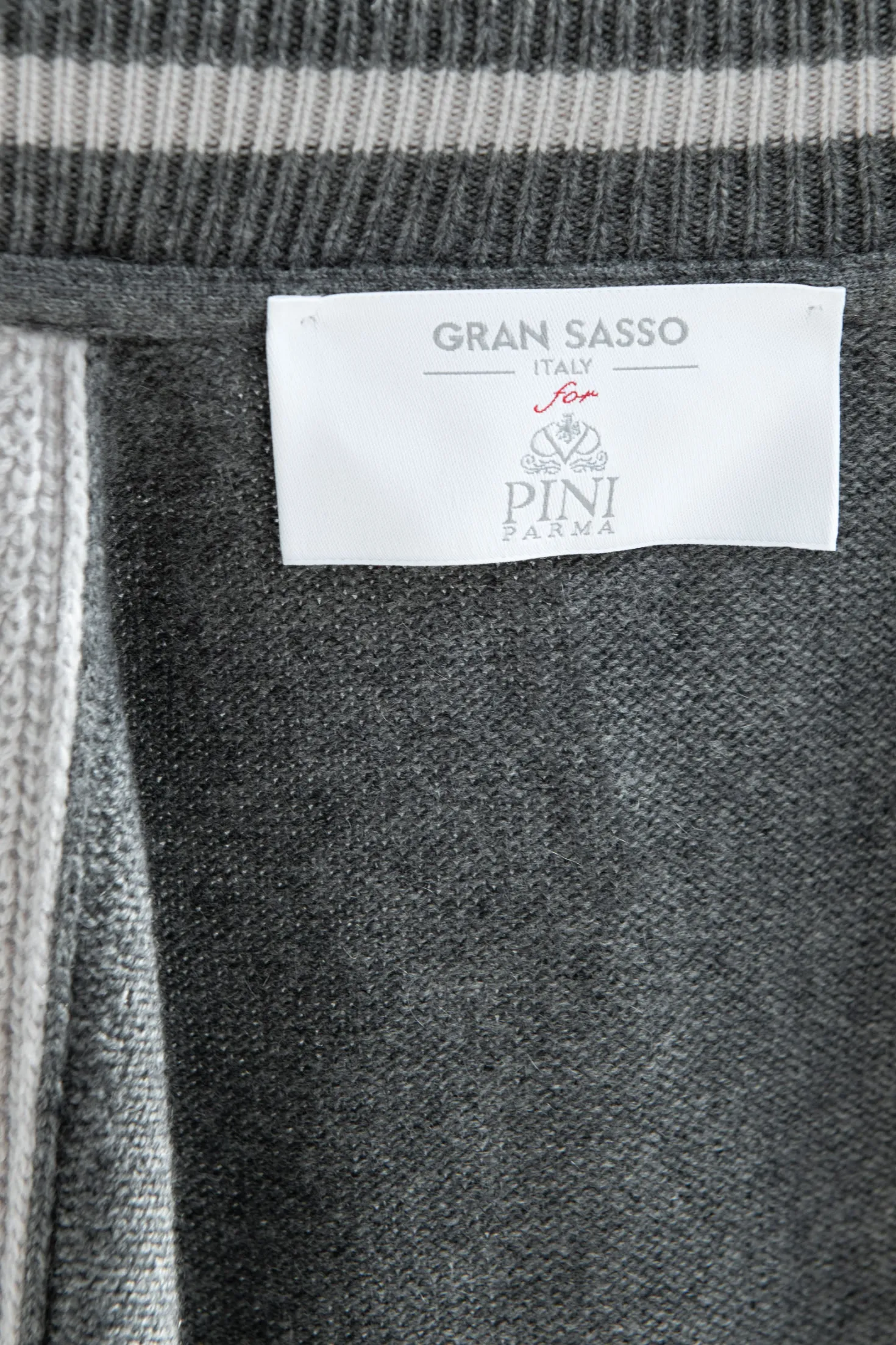 Bomber universitaire en maille gris - Made in Italy