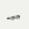 Boutons de manchette nœud argent - Made in Italy