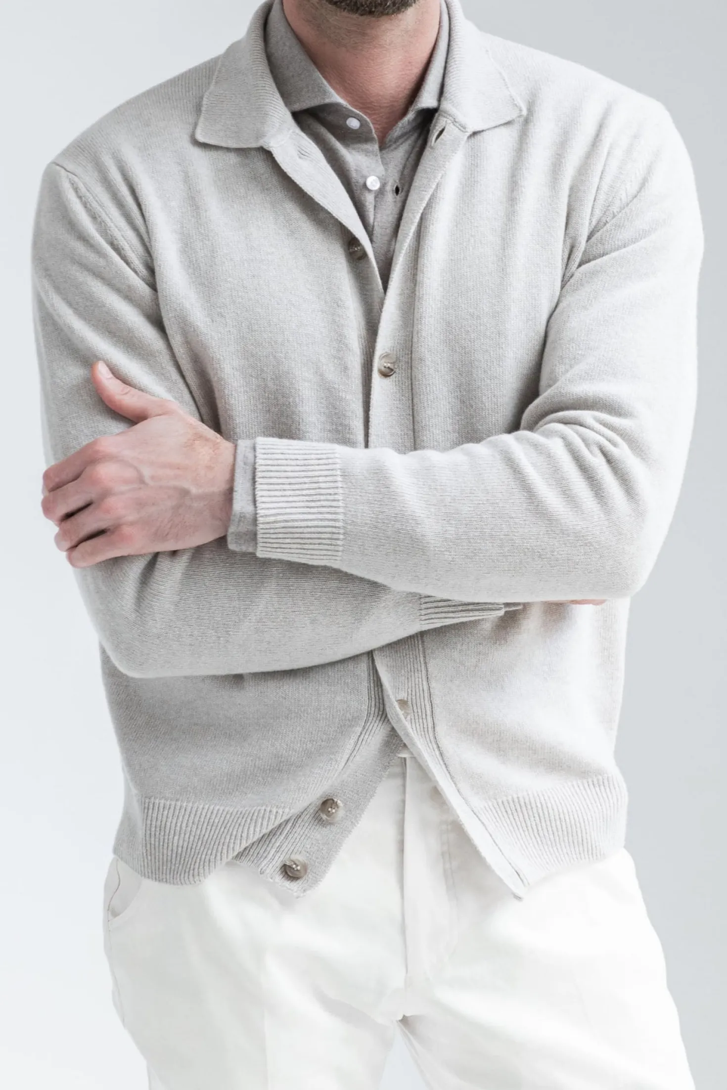 Cardigan beige – Made in Italy