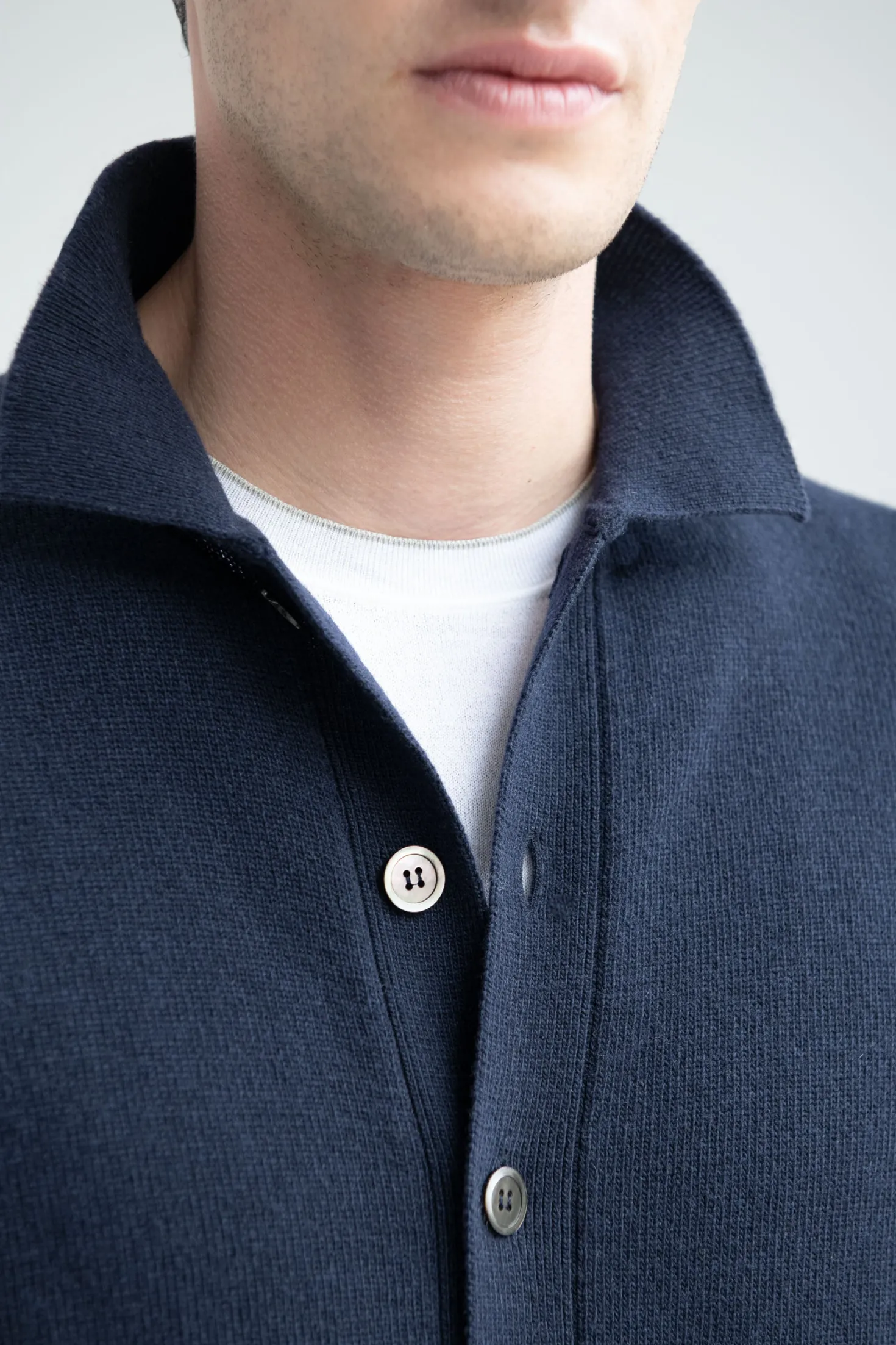Cardigan bleu – Made in Italy