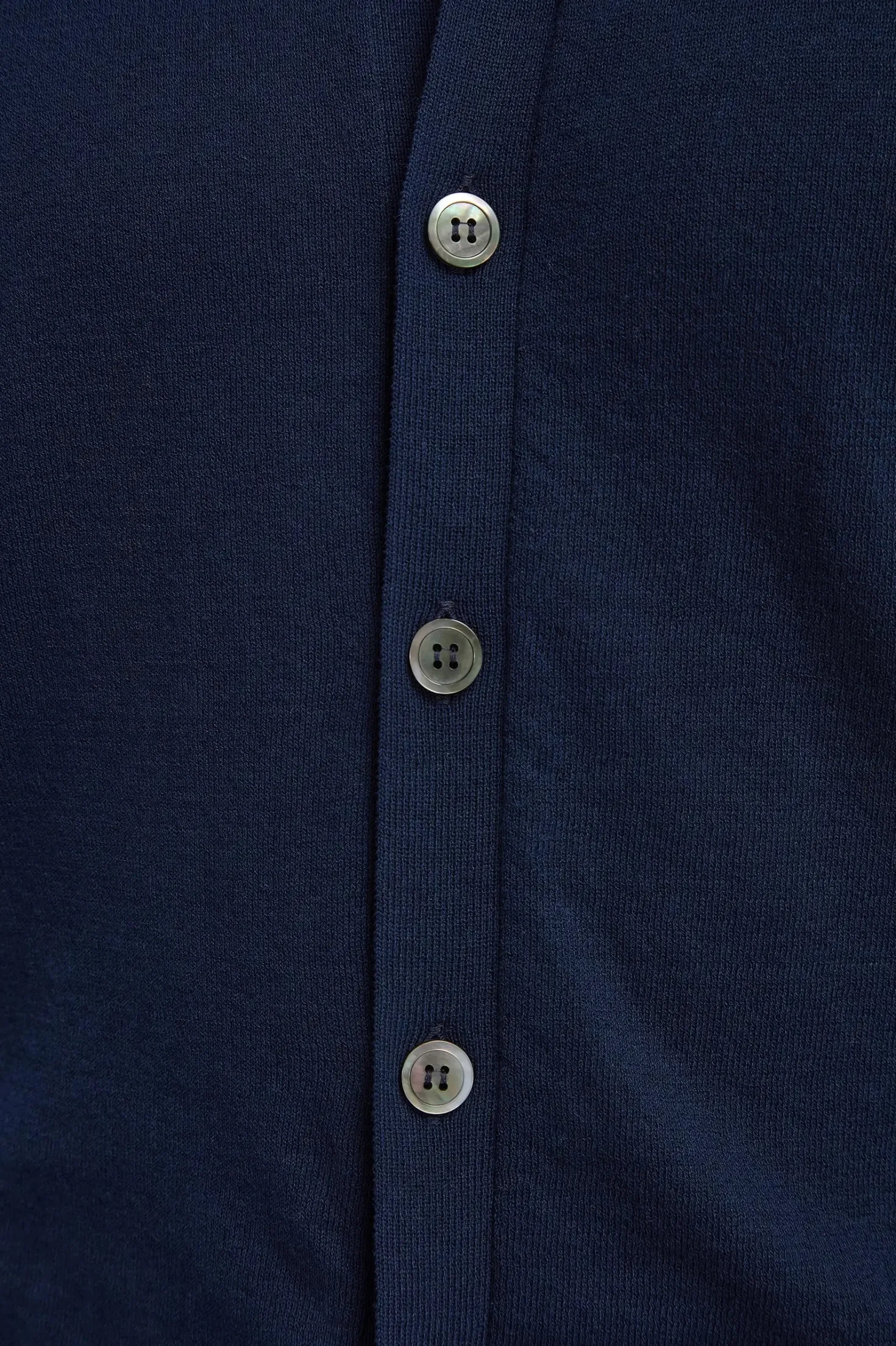 Cardigan polo bleu - Made in Italy