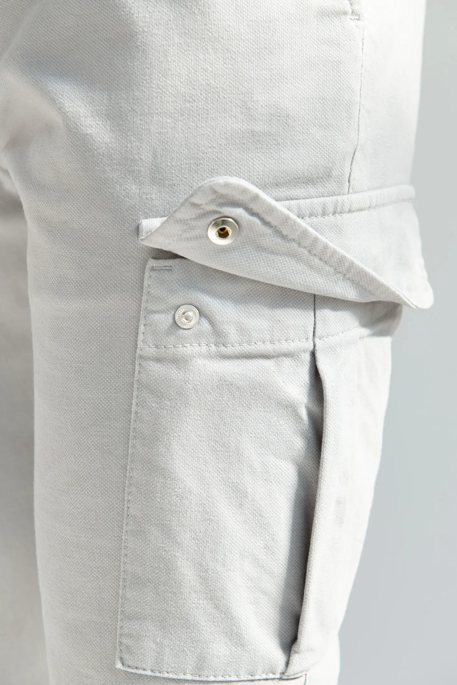 Cargo en toile stretch grise - Made in Italy