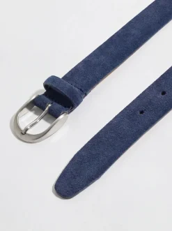 Ceinture en daim bleue - Made in Italy