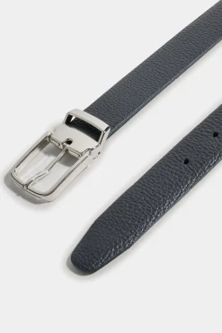 Ceinture réversible bleue et marron - Made in Italy