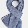 Écharpe fantaisie bleue et grise - Made in Italy