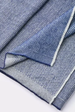 Écharpe fantaisie bleue et grise - Made in Italy