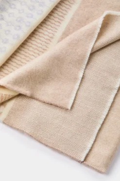 Écharpe fantaisie grise et beige - Made in Italy