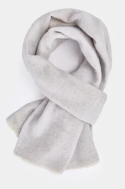 Écharpe micro-fantaisie gris clair - Made in Italy