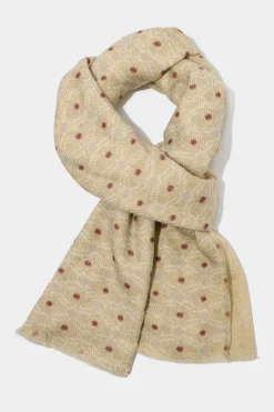 Écharpe sable à motifs - Made in Italy