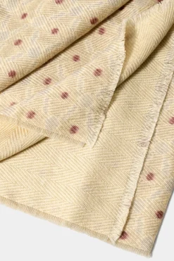 Écharpe sable à motifs - Made in Italy