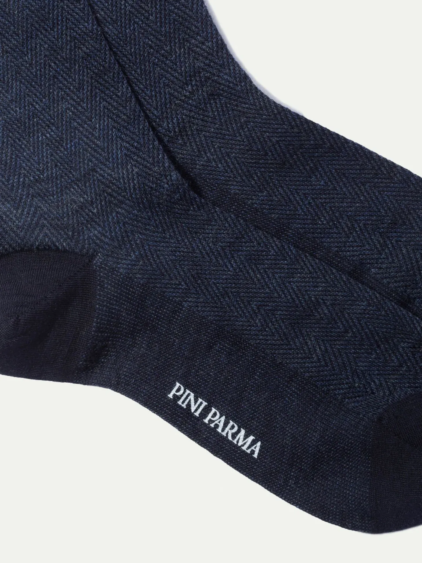Chaussettes courtes bleues à chevrons - Made in Italy