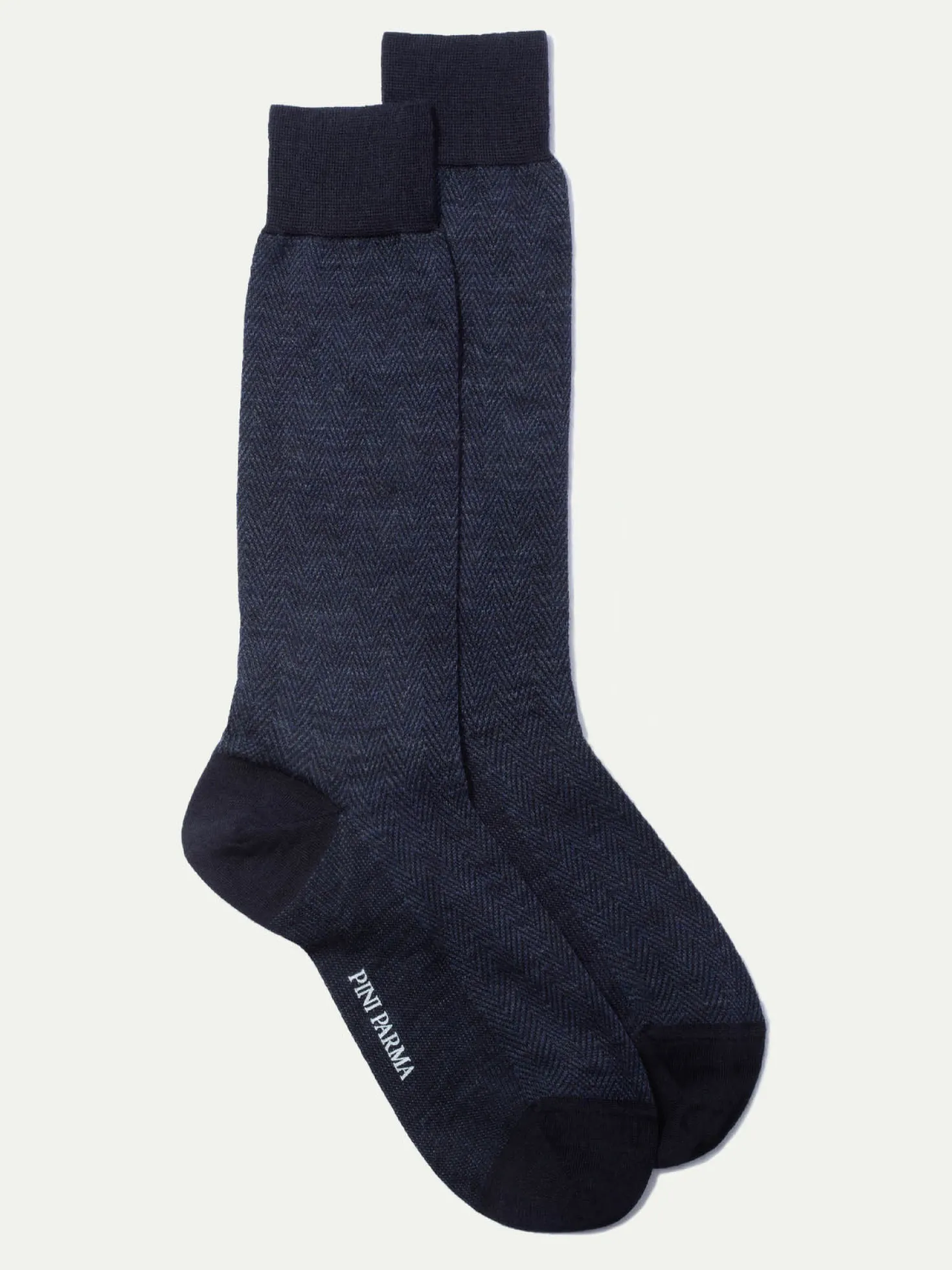 Chaussettes courtes bleues à chevrons - Made in Italy