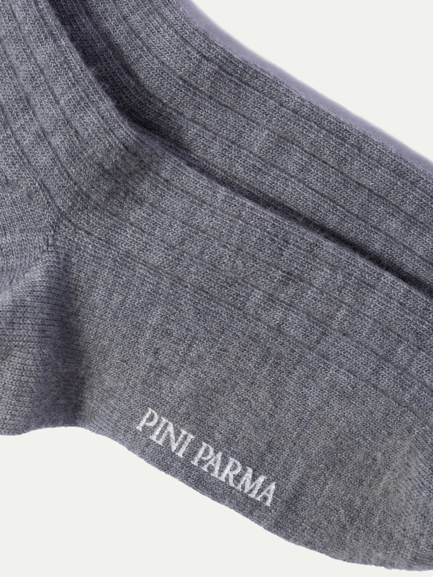 Chaussettes courtes gris clair en laine ultra-résistante - Made in Italy
