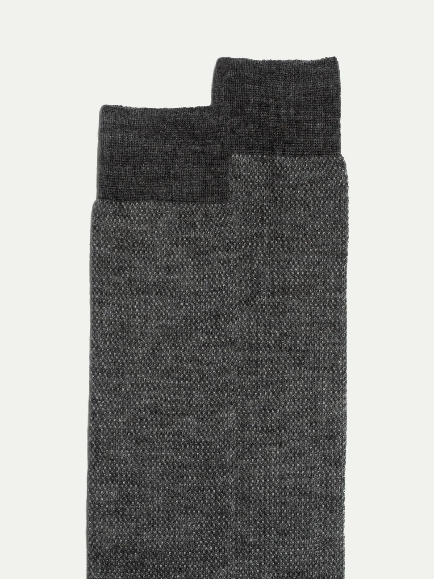 Chaussettes courtes grises à micro-motif fantaisie - Made in Italy