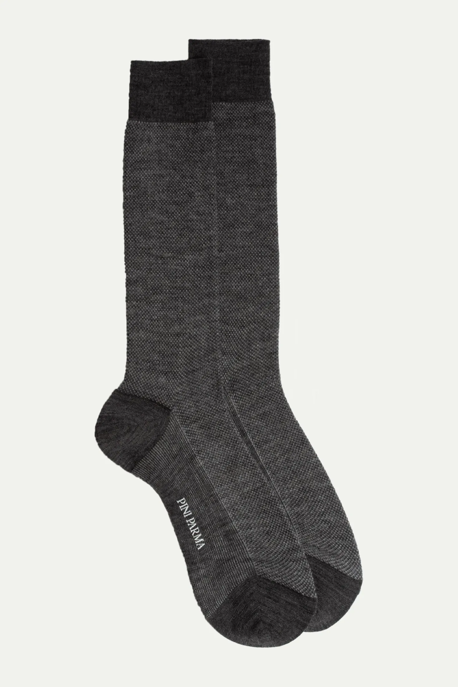 Chaussettes courtes grises à micro-motif fantaisie - Made in Italy