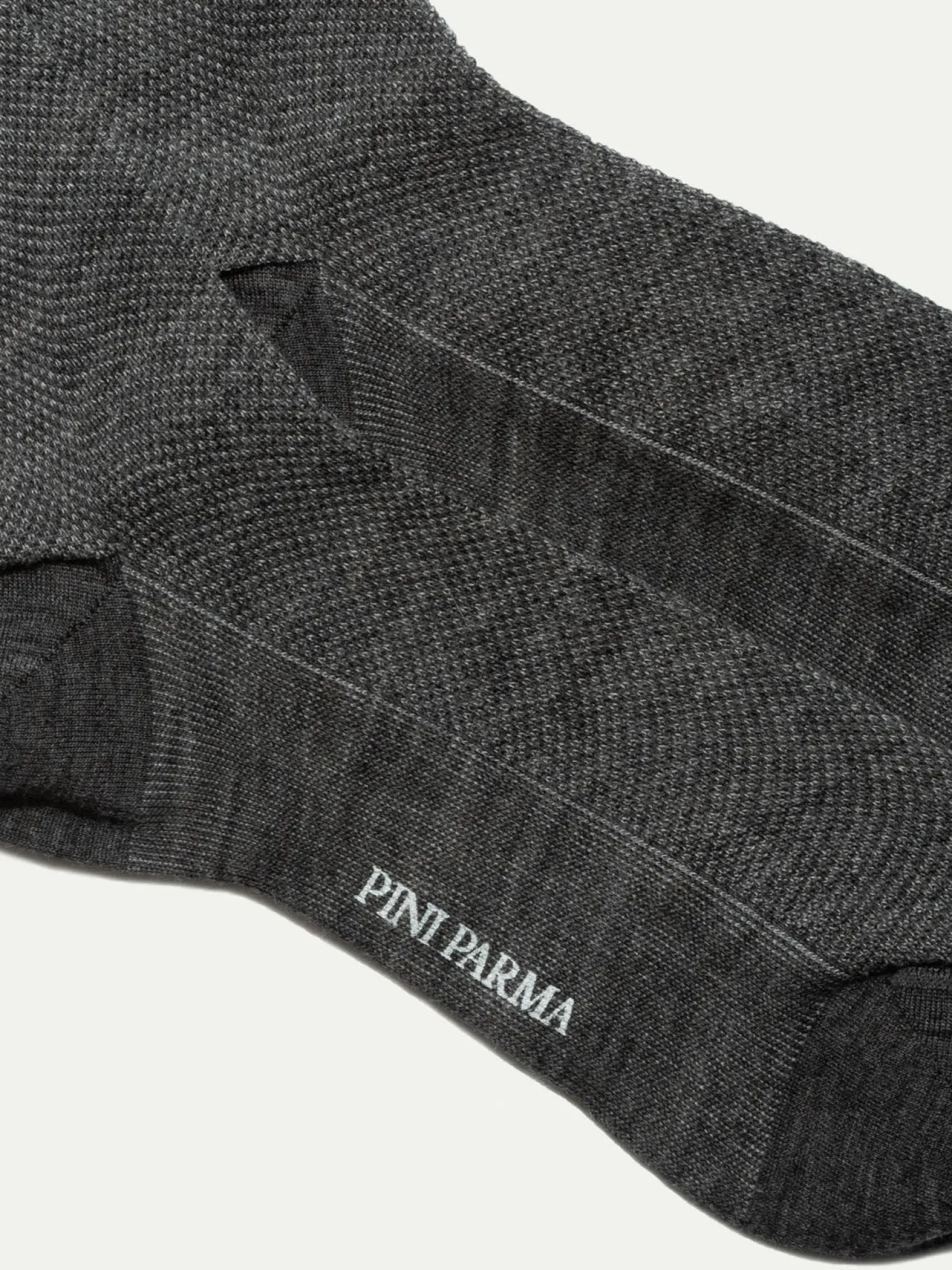 Chaussettes courtes grises à micro-motif fantaisie - Made in Italy