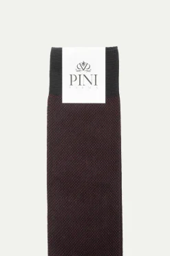Chaussettes courtes à motifs bordeaux - Made in Italy