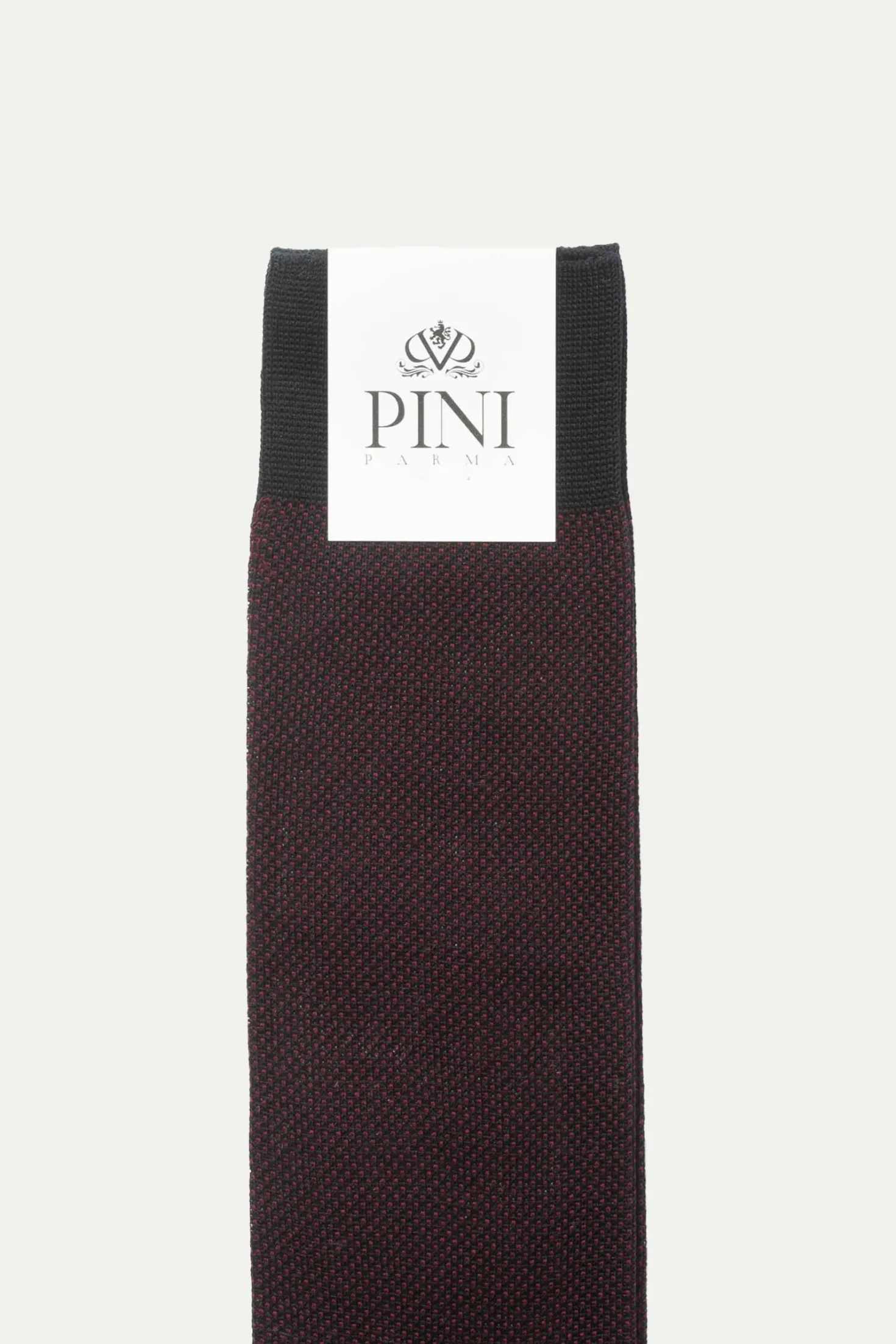 Chaussettes courtes à motifs bordeaux - Made in Italy
