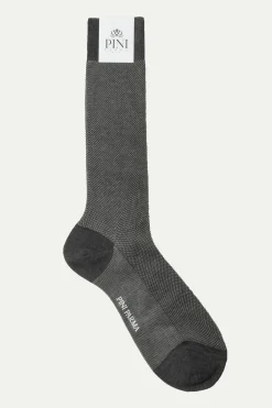Chaussettes courtes à motifs grises - Made in Italy