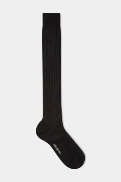 Chaussettes hautes noires - Made in Italy