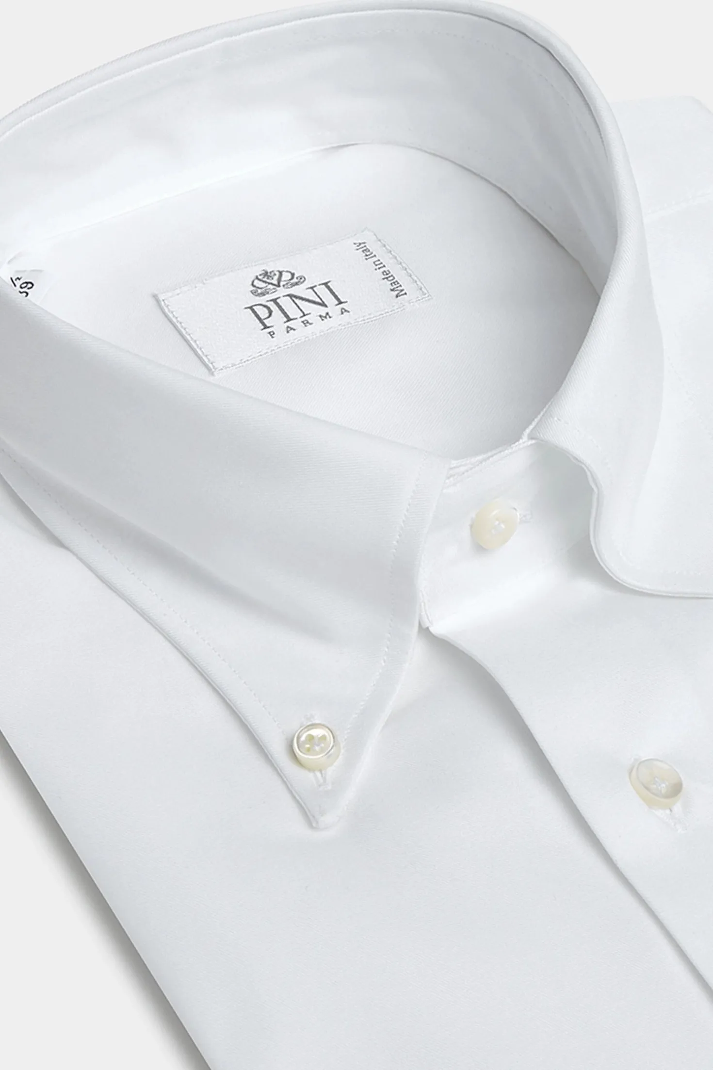 Chemise blanche à col boutonné « collection Sartoriale » - Made in Italy