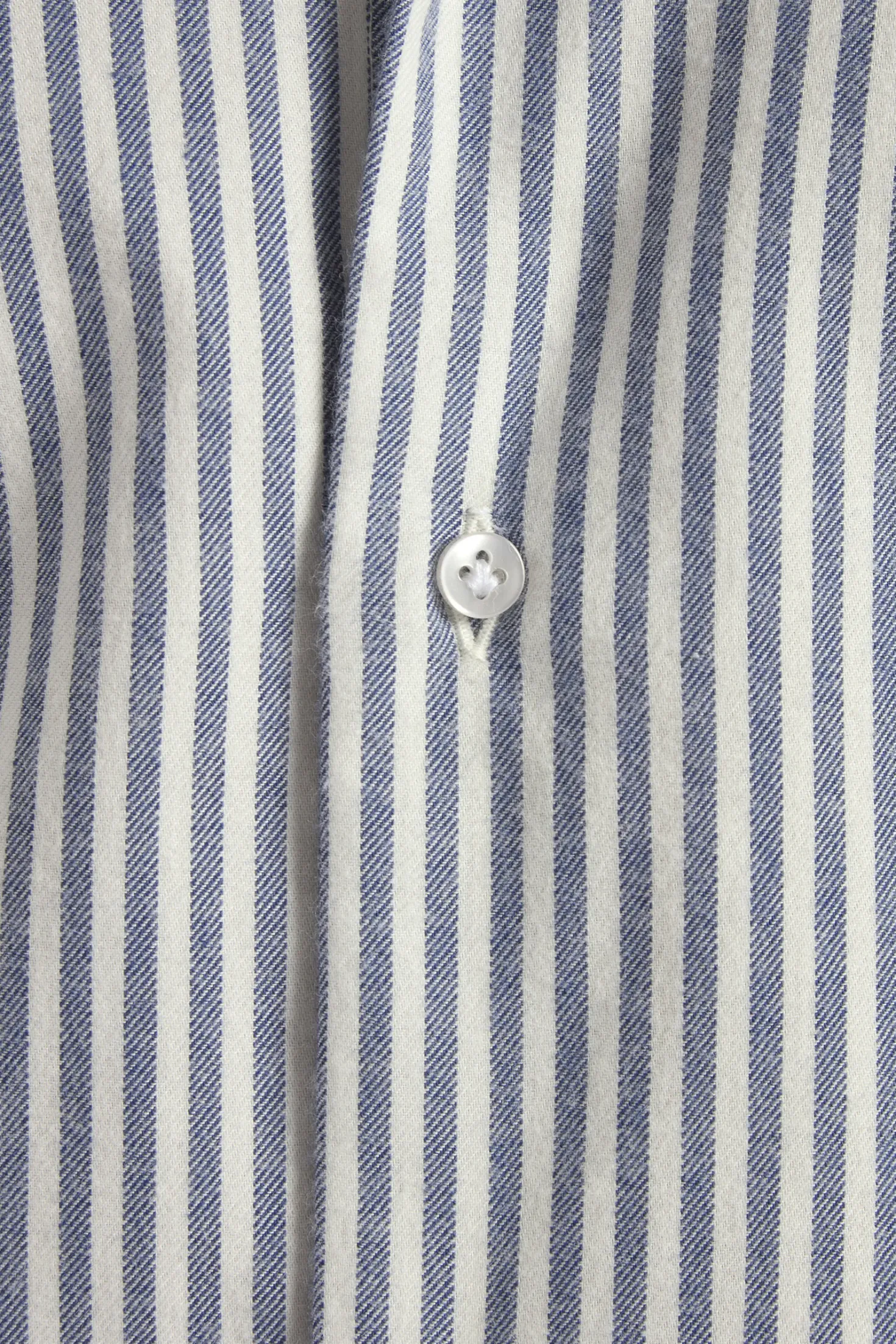Chemise bleue rayée en coton et cachemire - Made in Italy