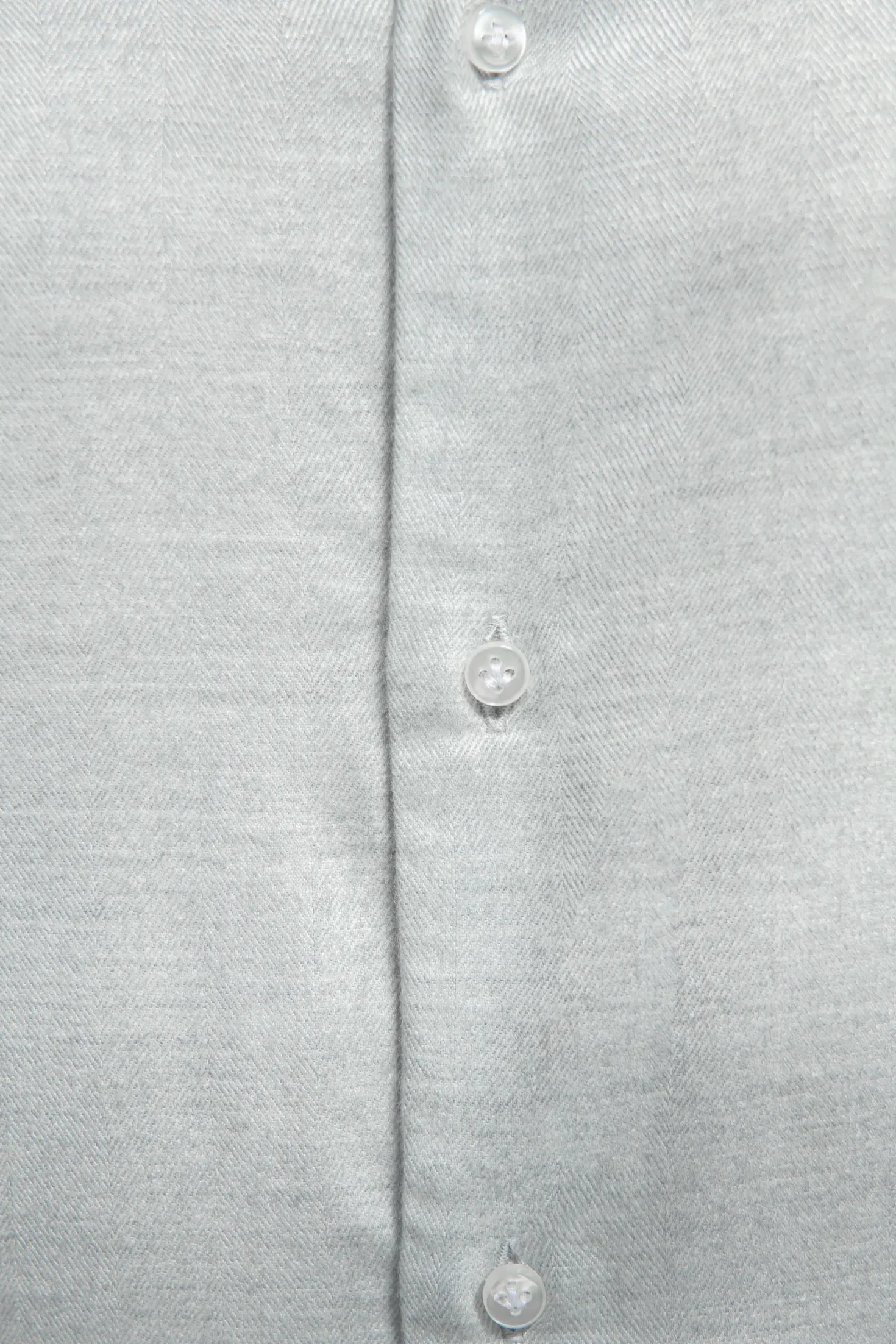 Chemise en coton et Tencel™ à chevrons gris clair - Made in Italy
