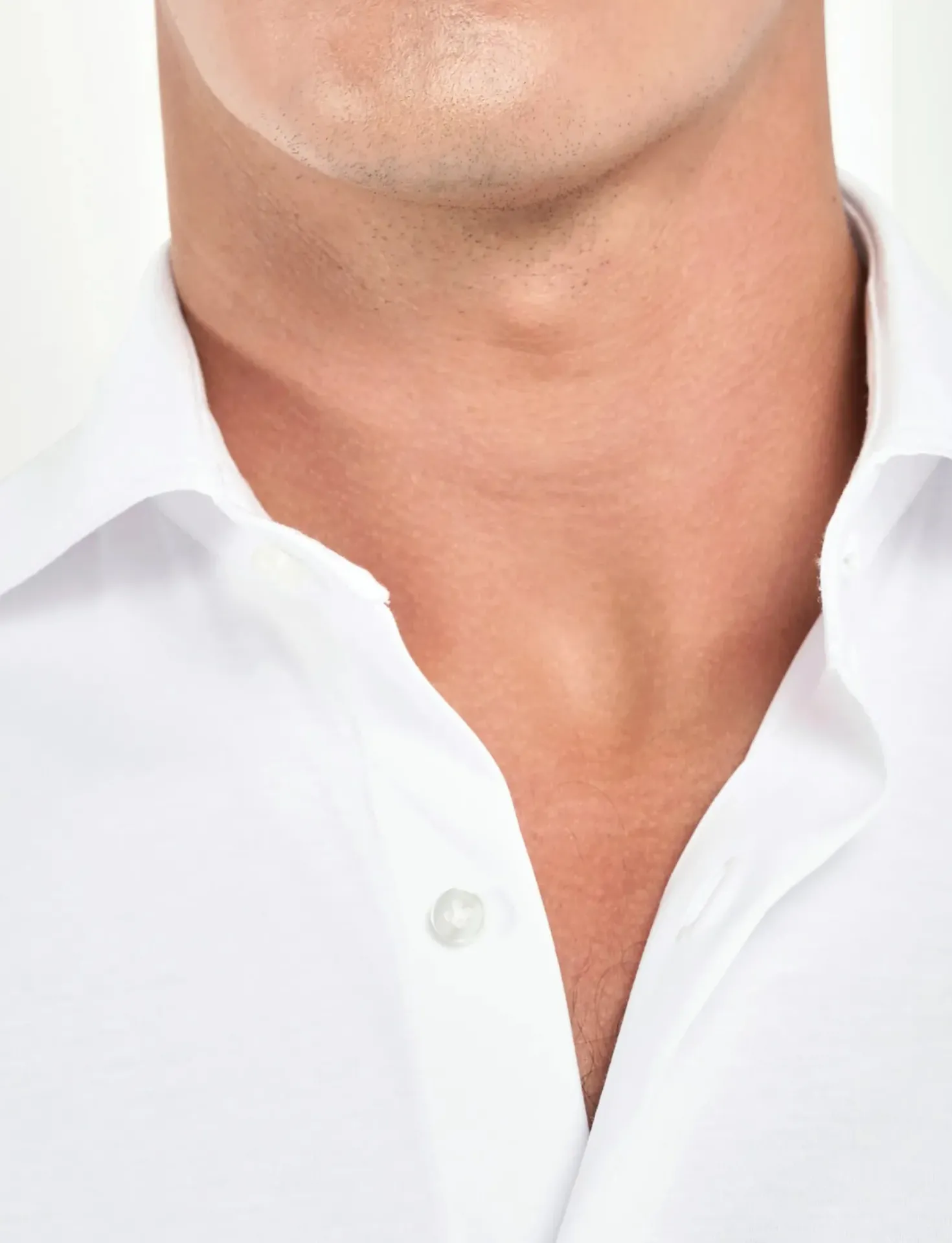 Chemise en coton mercerisé blanc - Made in Italy