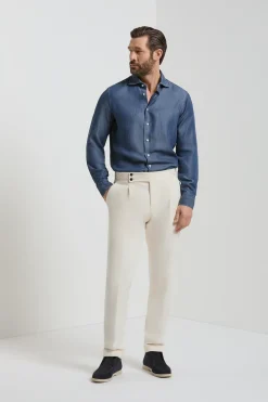 Chemise en denim bleu foncé - Made in Italy