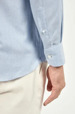 Chemise en jersey bleu clair - Made in Italy