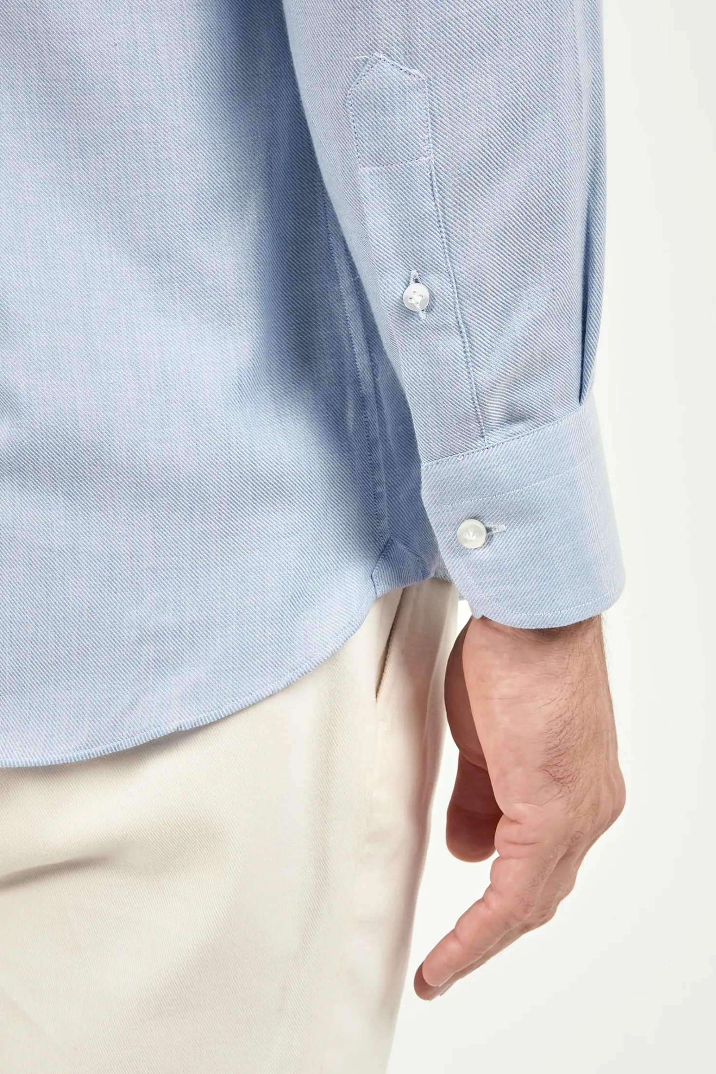 Chemise en jersey bleu clair - Made in Italy