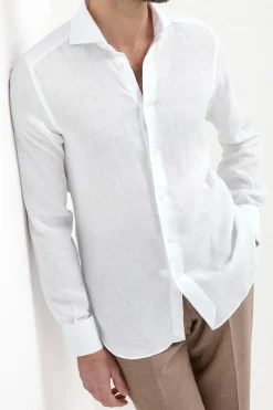 Chemise en lin blanc - Made in Italy