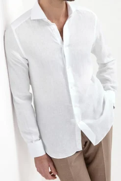 Chemise en lin blanc - Made in Italy