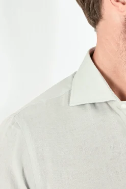 Chemise en lin gris clair - Made in Italy