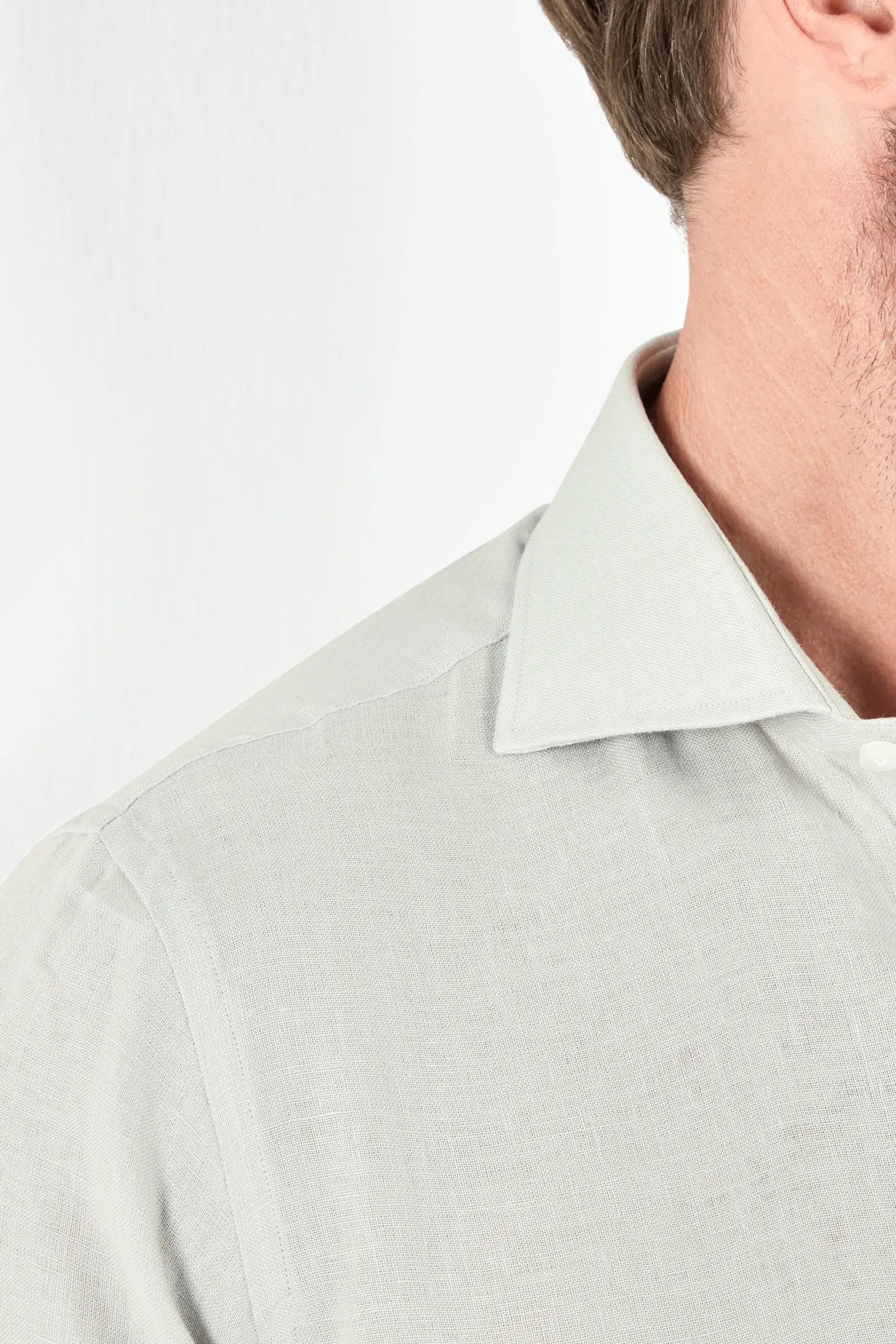 Chemise en lin gris clair - Made in Italy