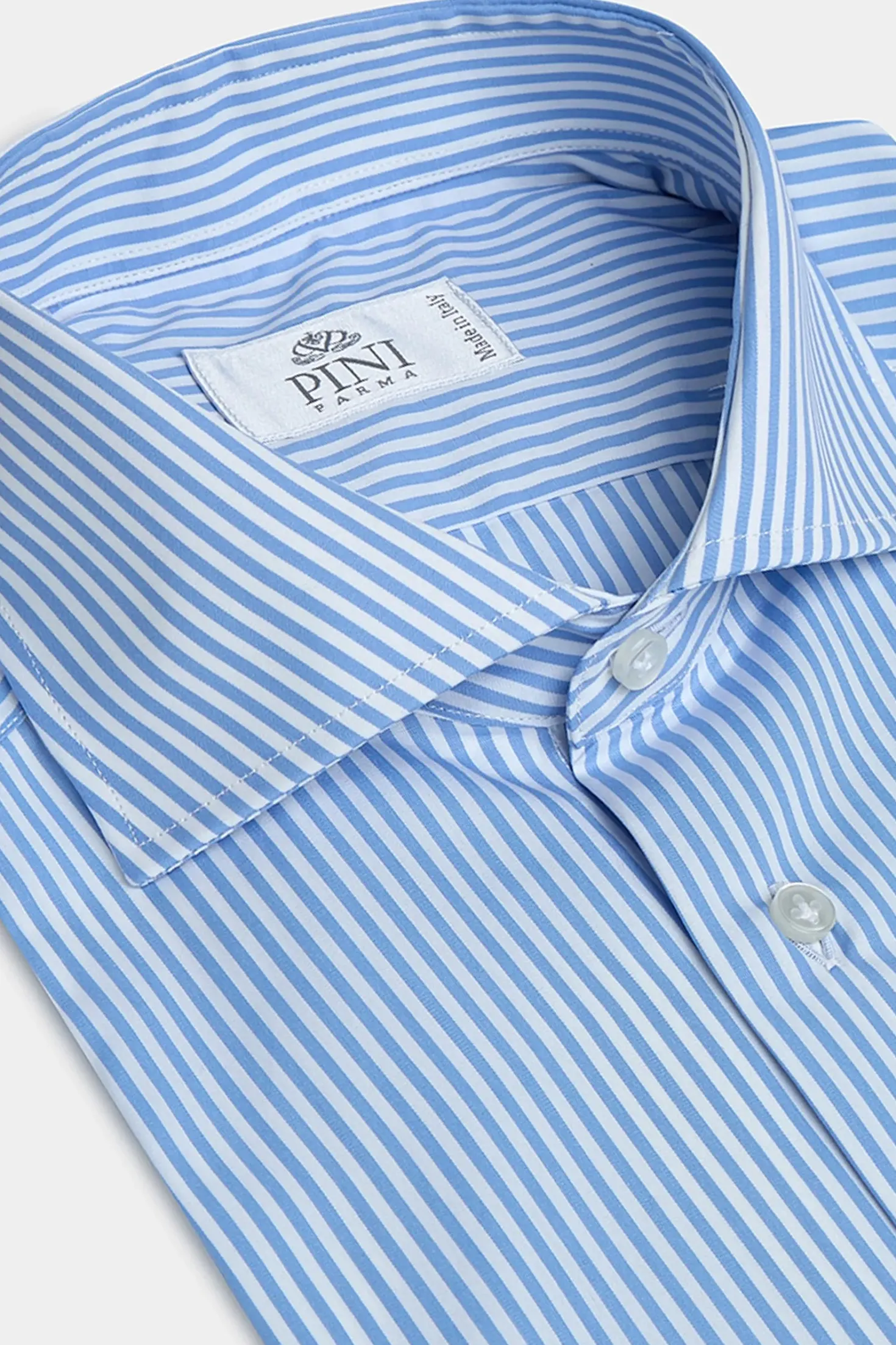 Chemise rayée bleu clair - Made in Italy