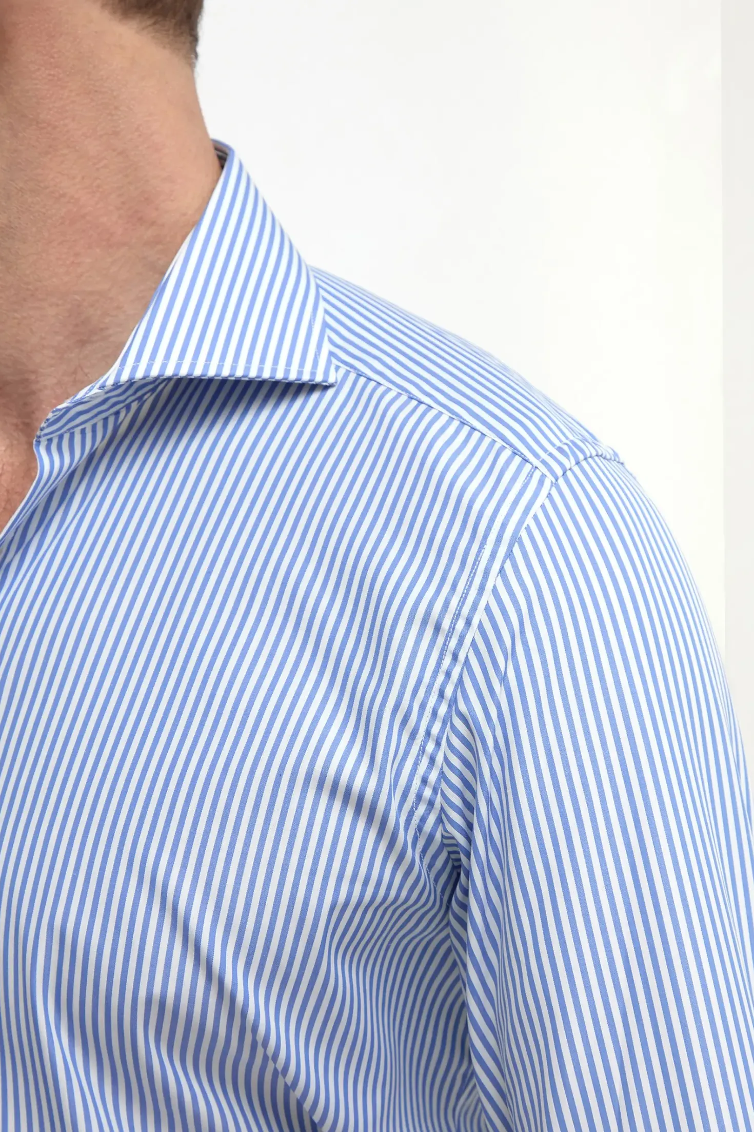 Chemise rayée bleue - Made in Italy