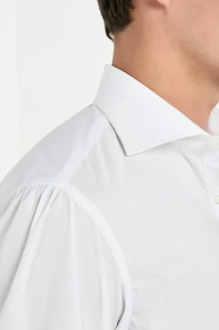 Chemise Sartoriale haut de gamme en coton blanc - Made in Italy